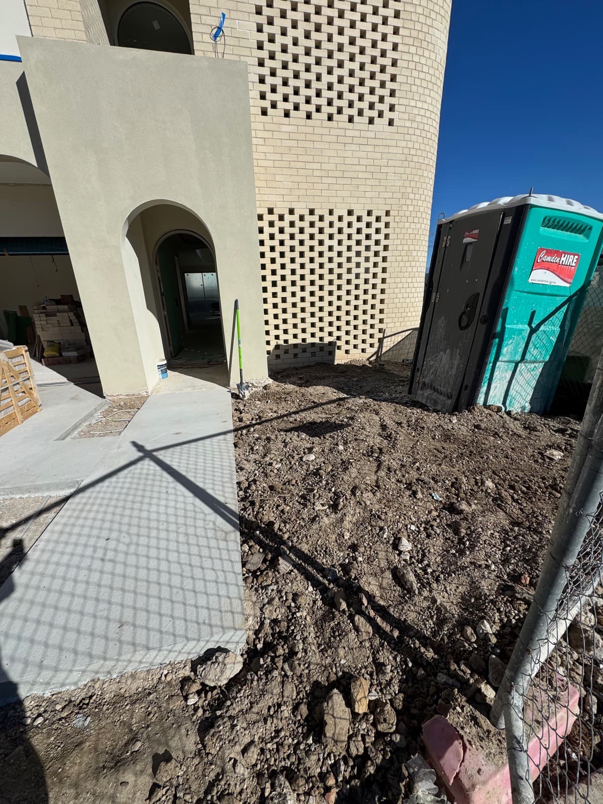 The same job site corner cleared of debris by Clearpath